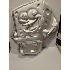Vtg Wilton Sponge Bob Square Pants Aluminum Cake Pan 2002 Baking Mold 2105-5130